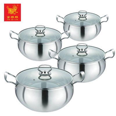 wholesale cooking all clad toughened glass lid stainless steel stock pot from china