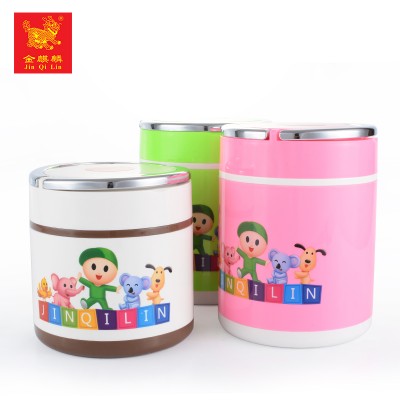 stainless steel cartoon simplicity fresh leakproof bento lunch box container for kids with eco friendly