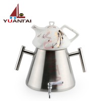 Hot sale new style 5L Iran double tea kettle ceramic water kettle turkish tea kettle with handle