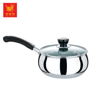 low price soup cooking plastic handle stainless steel pot pan for home use