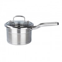 stainless steel saucepans cooking pans single handle pot with 3 layer bottom glass lid